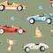 Designs Direct Vintage Race Cars Peel & Stick Wallpaper